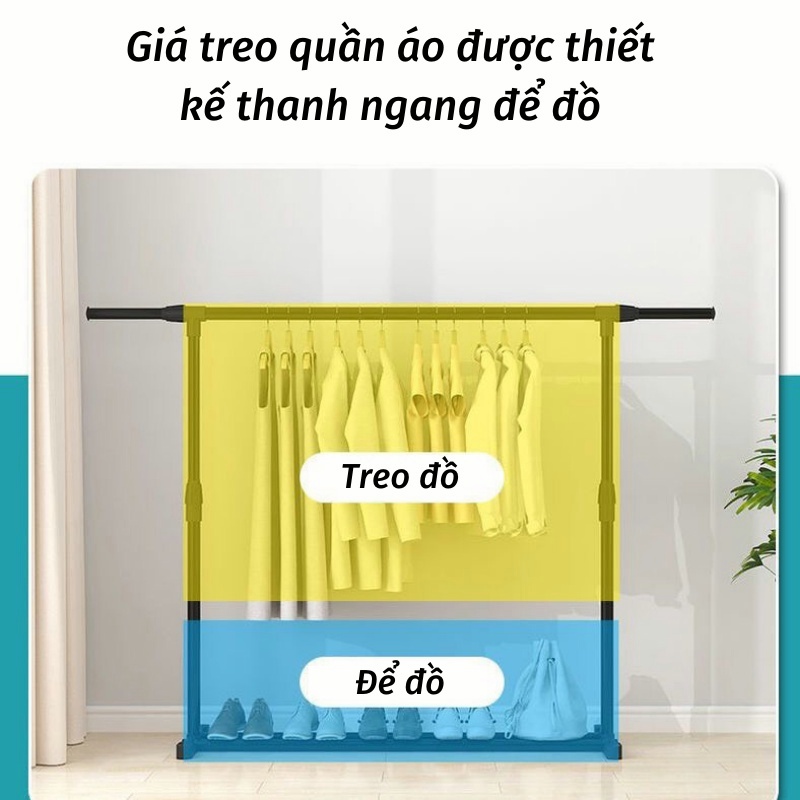 ZEN Giá Treo Quần Áo kệ Treo Quần Áo Khung Kim Loại Siêu Chắc