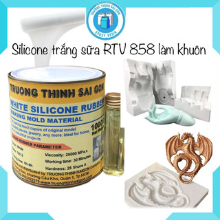 Silicone Trắng Sữa 1Kg RTV 858 Làm Khuôn - Trường Thịnh Sài Gòn