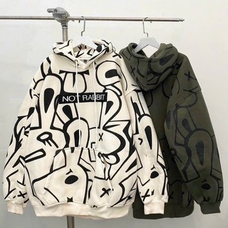 Áo hoodie unisex nam nữ In Nổi Họa Tiết NOT RABIT thời trang Hàn Quốc chống nắng tốt-shopsituoiteen