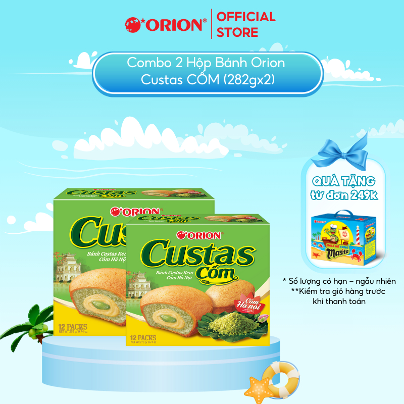 Combo 2 Hộp Bánh Orion Custas CỐM (282g/hộp)