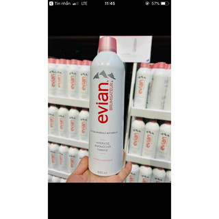 Xịt khoáng cấp ẩm và làm dịu da evian 400ml