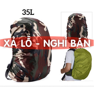 Túi trùm ba lô đi mưa - Áo mưa balo 35L-45L-70L