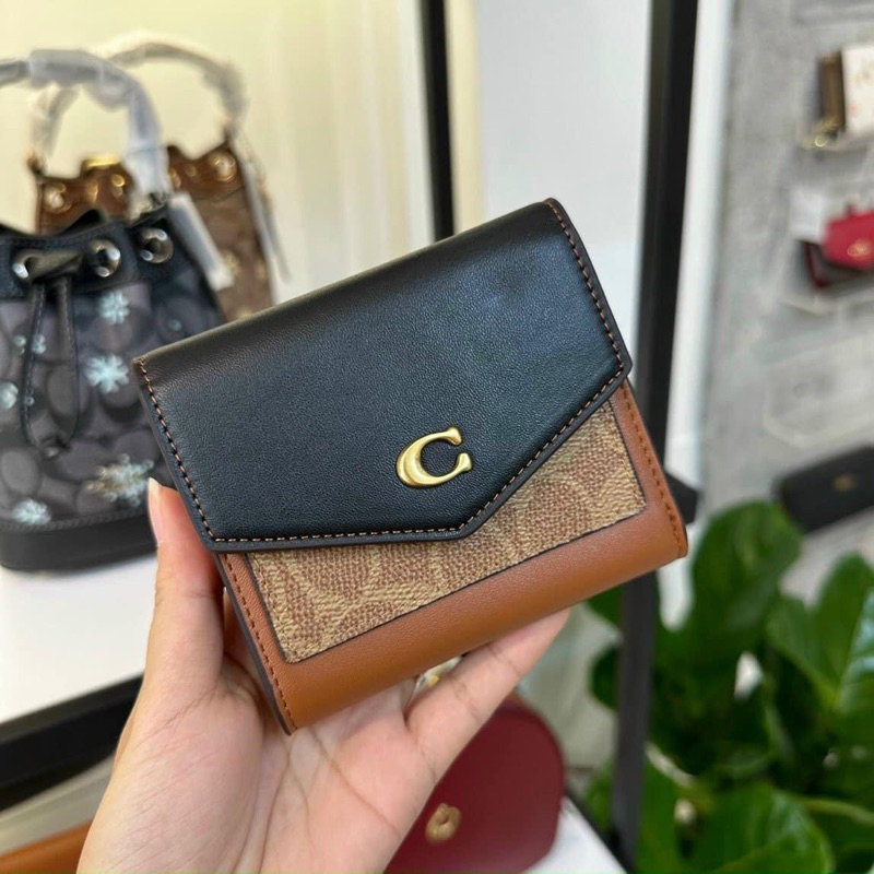 Ví coach nắp gập mini