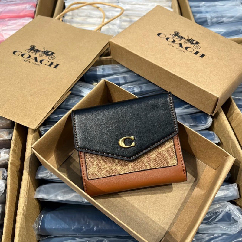 Ví coach nắp gập mini