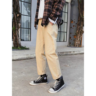Quần dài ống suông kaki 2 màu ulzzang unisex nam nữ lưng thun baggy có size