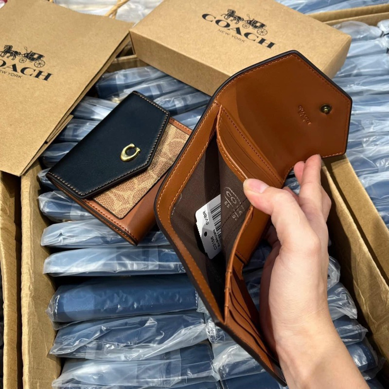 Ví coach nắp gập mini