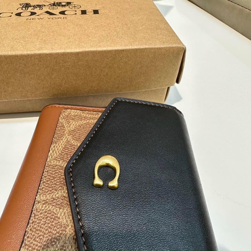 Ví coach nắp gập mini