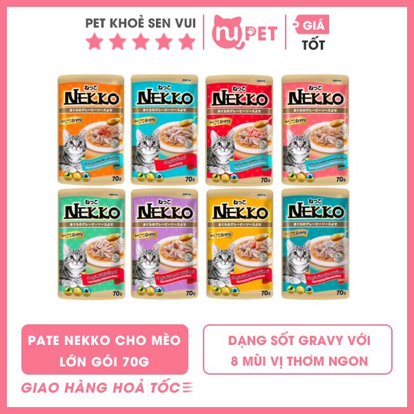 Pate nekko cho mèo trưởng thành Adult gói 70g