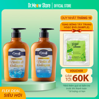  Dầu gội - xả Biotin & Collagen hương nước hoa  Susoft 550ml - Sạch Gàu - Giữ ẩm vượt trội