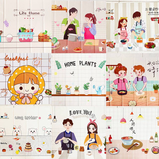 Tranh dán bếp cách nhiệt chống dầu mỡ, chịu nhiệt - decal dán bếp 3d họa tiết