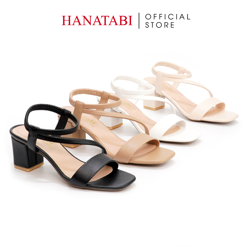 Sandal Nữ Hanatabi Quai Ngang Mũi Vuông Gót Cao 5cm Hậu Thun Đế TA Cao Cấp Chống Trơn Trượt Mã HNSDT5F775