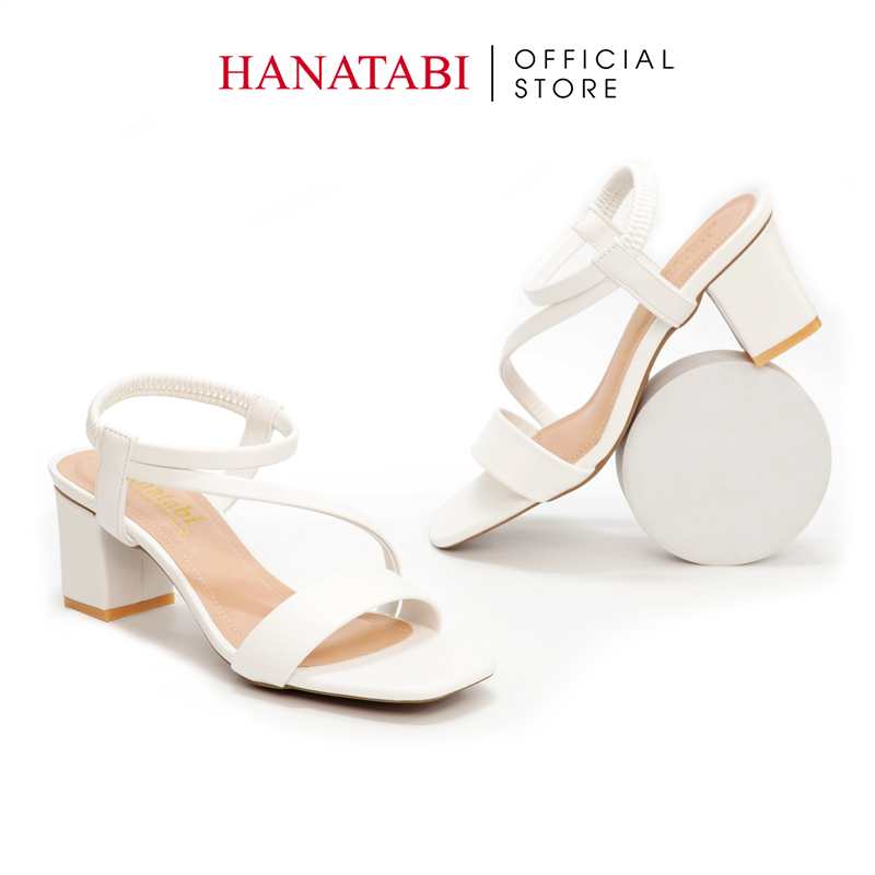 Sandal Nữ Hanatabi Quai Ngang Mũi Vuông Gót Cao 5cm Hậu Thun Đế TA Cao Cấp Chống Trơn Trượt Mã HNSDT5F775