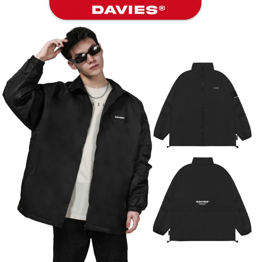 Áo khoác nam nữ đẹp màu đen form rộng Puff Jacket local brand Davies| D30-AK1