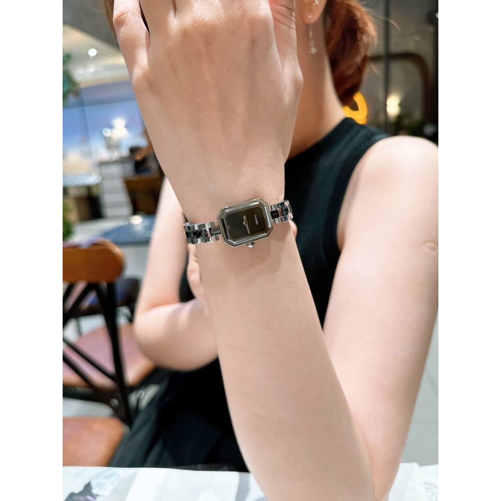 Đồng hồ nữ Ch@n€l H0451 Womens Black Stainless Steel Watches, size20x26mm, fullbox, Luxury diamond watch