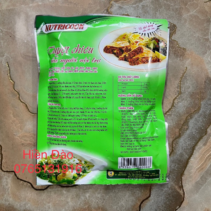 Hạt Nêm Nấm Chay Nutricook 85 gr