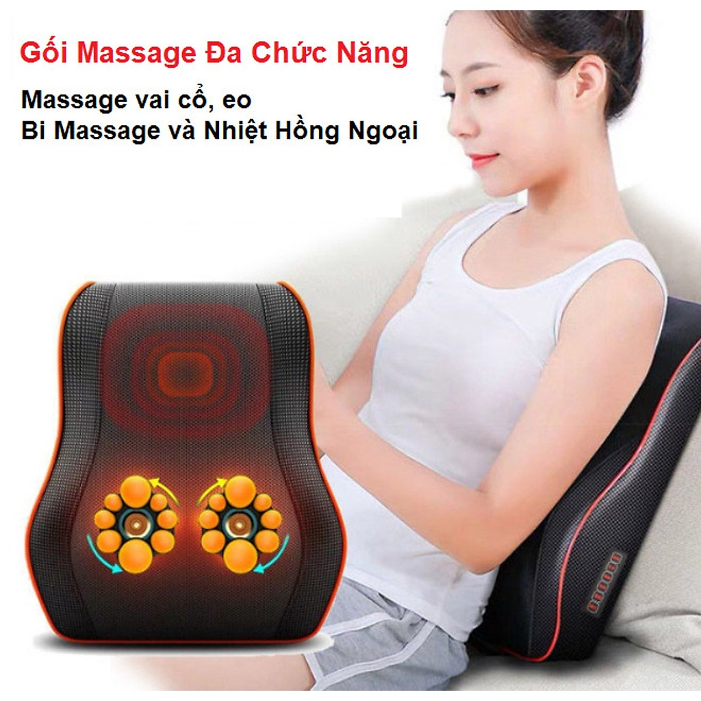 Gối Massage Cổ Vai Gáy Hồng Ngoại Đa Năng KL-19 Cao Cấp thế hệ mới