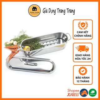Nồi Hấp cá Kitchen Craft 45cm có nắp đậy, nồi hấp, hàng chính hàng
