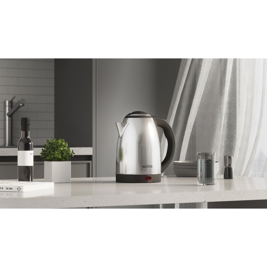 Ấm siêu tốc MUTOSI MK-10I, Inox 304, Công suất 1800W, Bảo hành 24 tháng