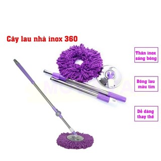 Cây lau nhà rời xoay 360 độ mâm inox