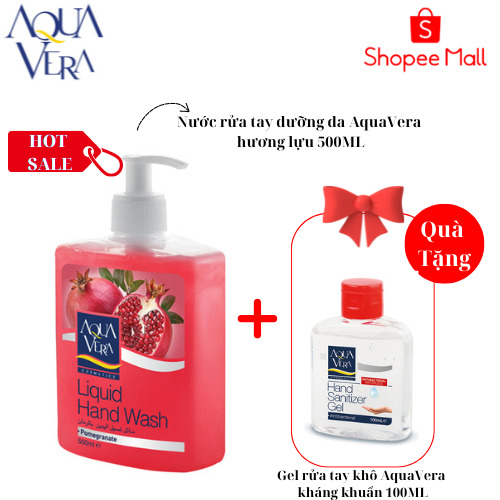 Nước rửa tay dưỡng chất Lựu Aquavera 500ml