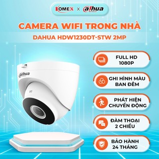 Camera trong nhà wifi DAHUA HDW1230DT-STW hồng ngoại không dây phân giải 1080px, đàm thoại 2 chiều chính hãng Komex