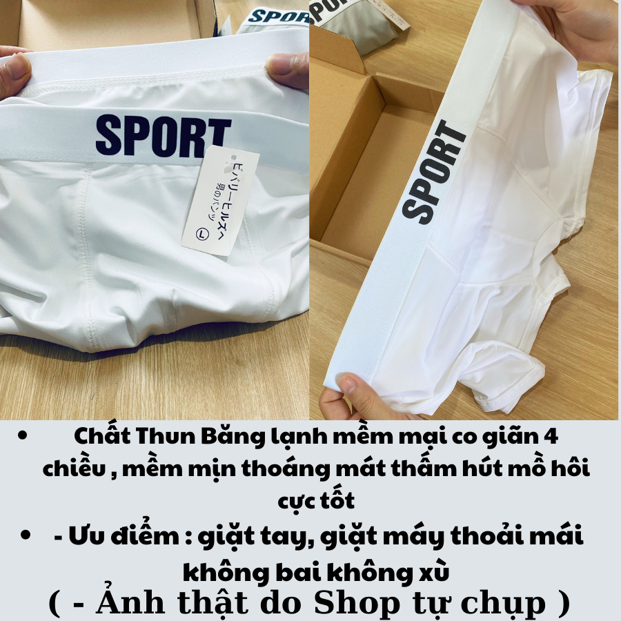 Quần sịp nam Sport thể thao chất thun Băng lạnh, quần lót nam cao cấp co giãn mềm mại thoáng mát