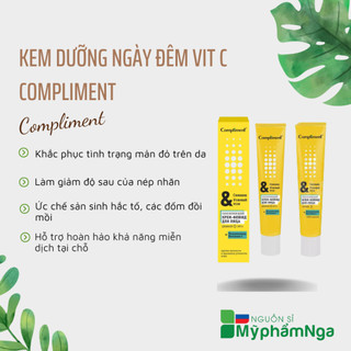 Kem dưỡng trắng da ngày đêm Compliment Vit C - Kem dưỡng da mặt Compliment Vit C dưỡng trắng mờ thâm nám