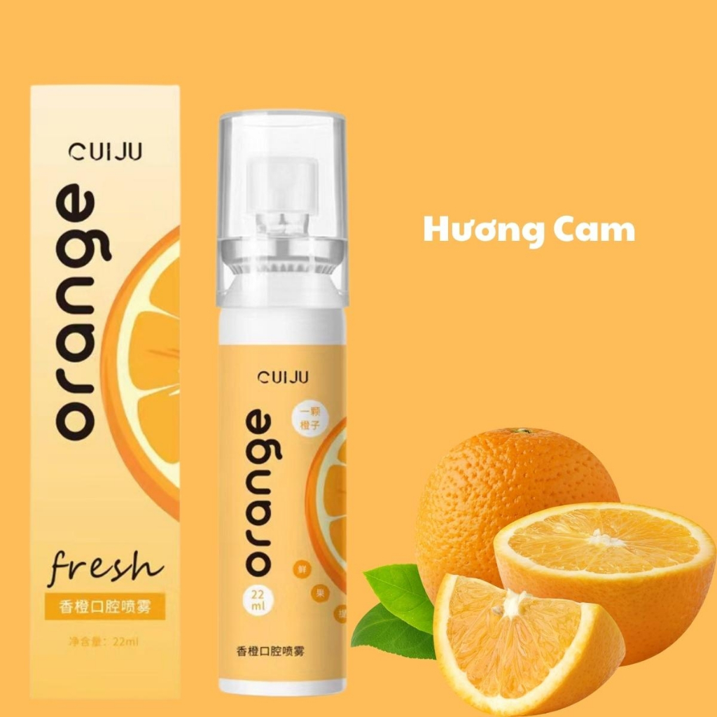 Xịt Thơm Miệng CUIJU Hoa Quả Thơm miệng sạch sẽ thơm tho Xịt thơm miệng giữ mùi lâu