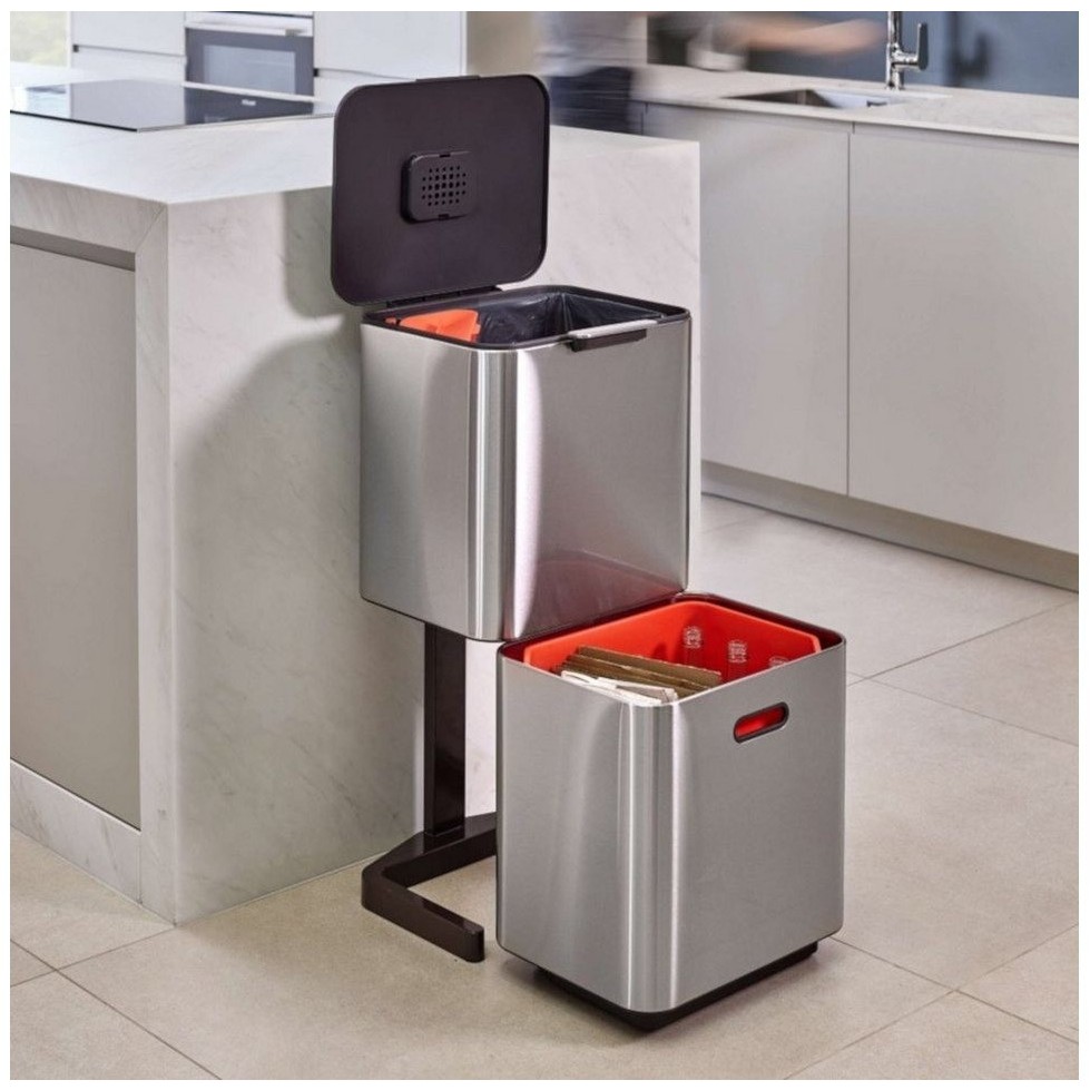 Thùng rác phân loại và khử mùi 3 ngăn Joseph Joseph Totem Max 60L  30060 nội địa Đức GermanySnT 650015