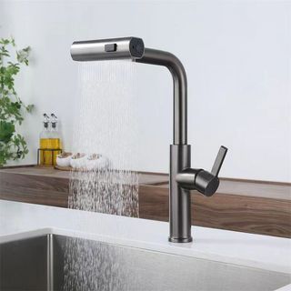 Vòi rửa bát cao cấp nóng lạnh rút dây Titan