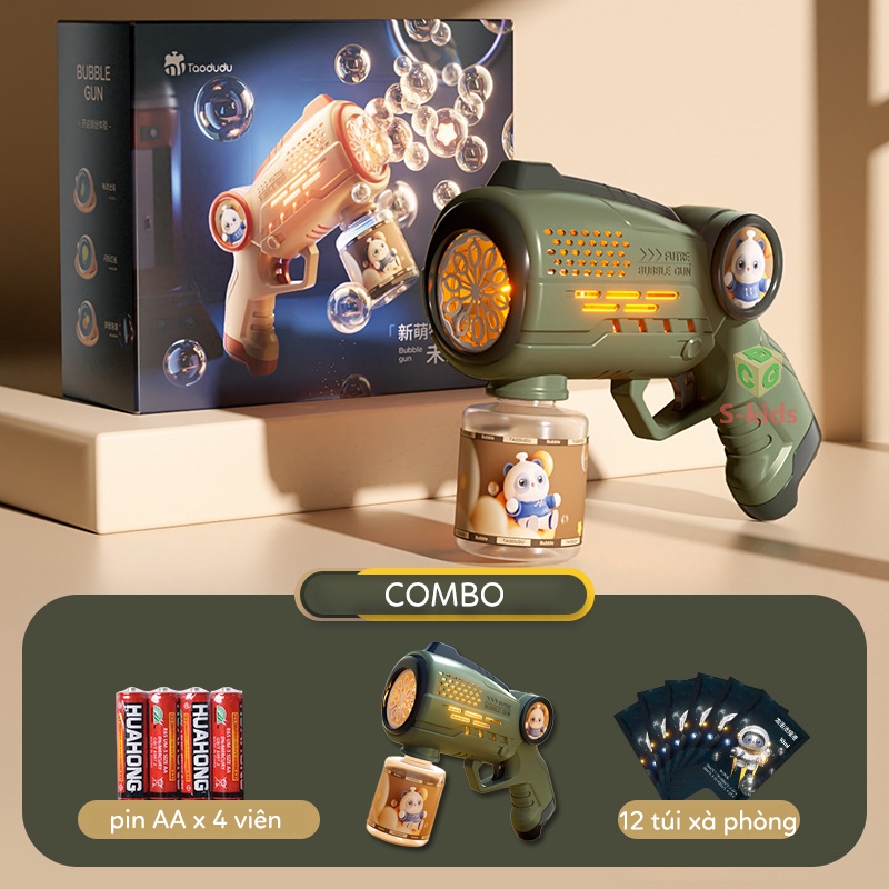 Súng Bắn Bong Bóng Xà Phòng - Súng Đồ Chơi Cho Bé, Bắn Bong Bóng Cực Nhiều