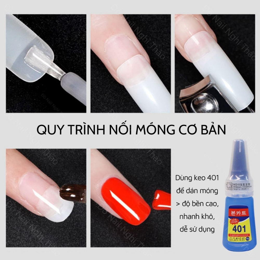 Móng tip nối đủ size JELIVA hộp 500 móng