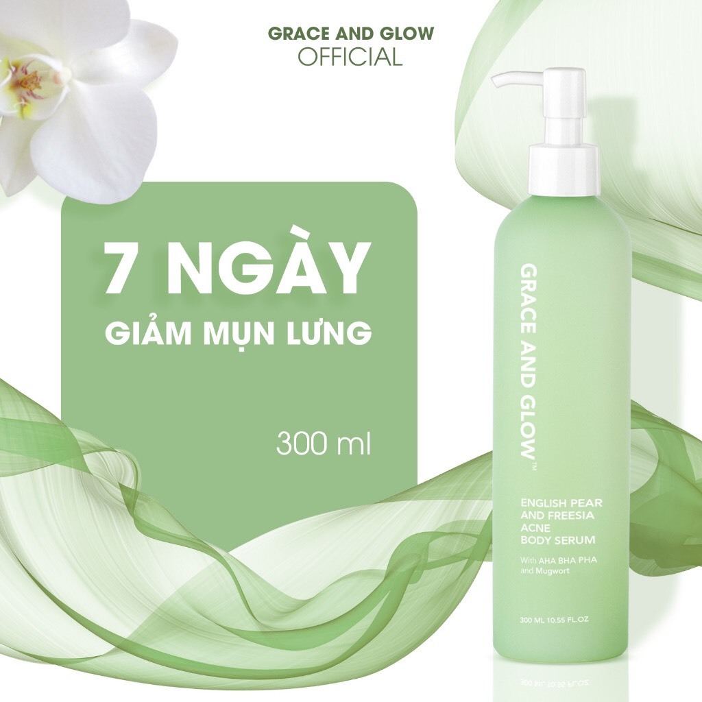 Sữa dưỡng thể giảm mụn lưng Grace and Glow English Pear and Freesia Acne Body Serum 5923-02