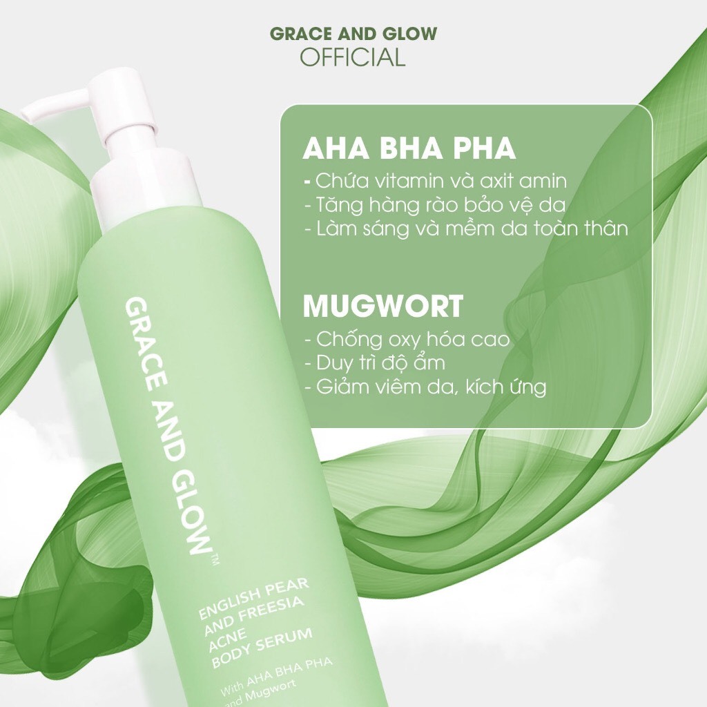 Sữa dưỡng thể giảm mụn lưng Grace and Glow English Pear and Freesia Acne Body Serum 5923-02