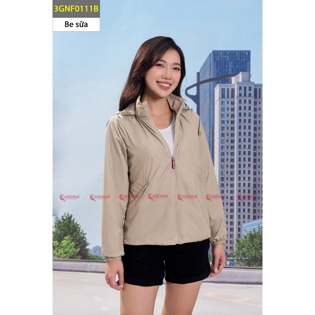 Áo Gió  Nữ 𝐂𝐀𝐑𝐃𝐈𝐍𝐀 2 Lớp Lót Lưới  Cao Cấp Cản Gió, Cản Bụi, Chống Nước 3GNF01