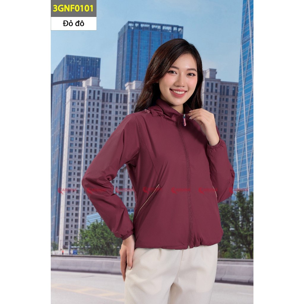 Áo Gió  Nữ 𝐂𝐀𝐑𝐃𝐈𝐍𝐀 2 Lớp Lót Lưới  Cao Cấp Cản Gió, Cản Bụi, Chống Nước 3GNF01