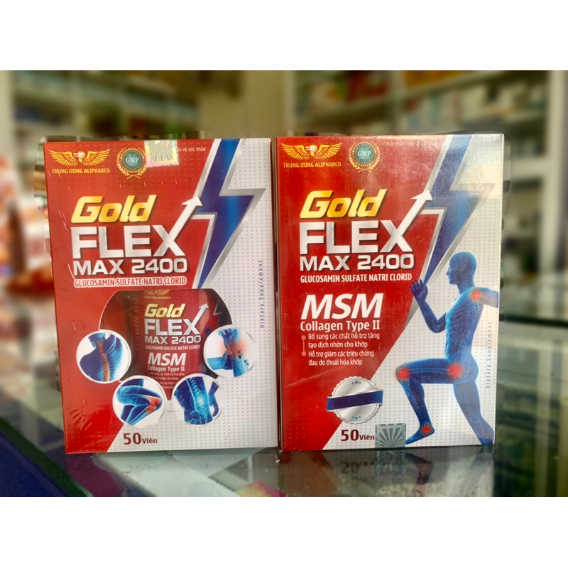 Gold FLEX MAX 2400 ( Glucosamin hỗ trợ xương khớp ) lọ 50 viên