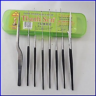 Bộ Lấy Ráy Tai Có Hộp Thanh Sơn - 8 Món đầy đủ