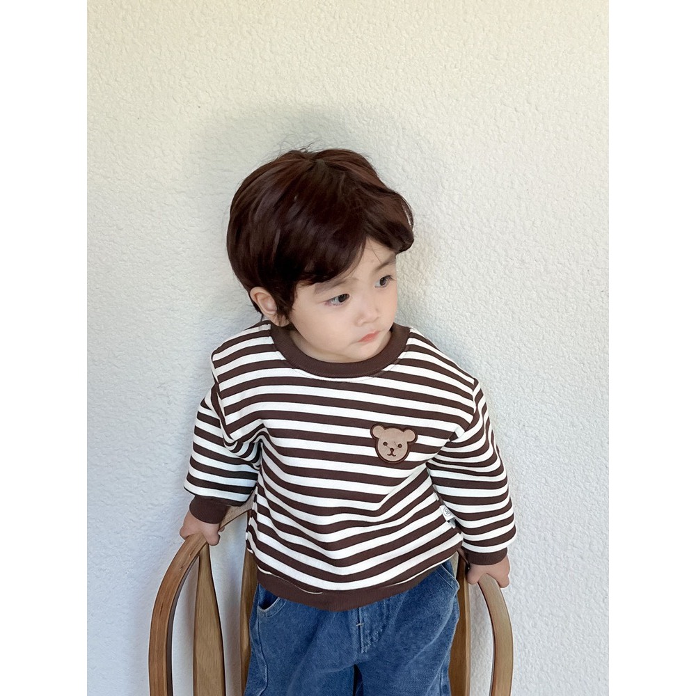 Áo nỉ bông  sweater gấu nâu chất mềm thu đông cho bé 10-25kg Namkidshop