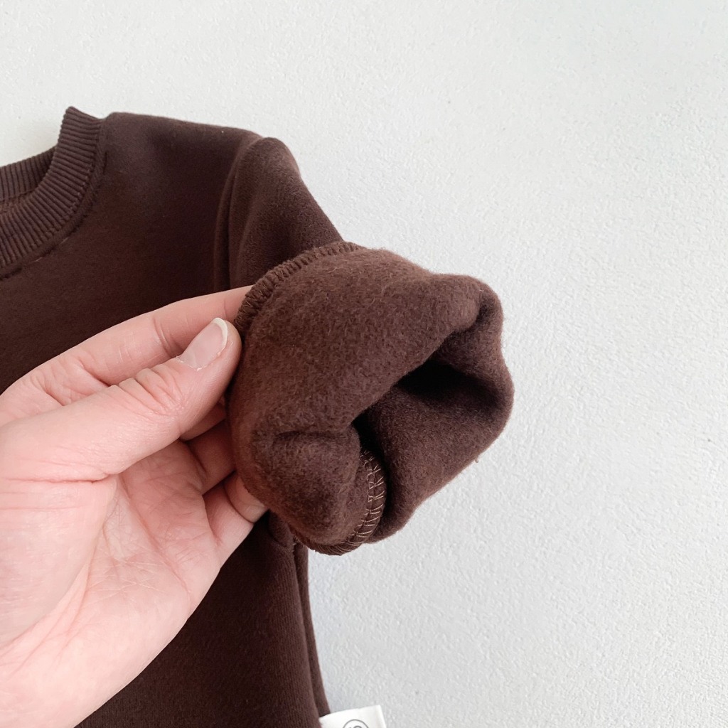 Áo nỉ bông  sweater gấu nâu chất mềm thu đông cho bé 10-25kg Namkidshop