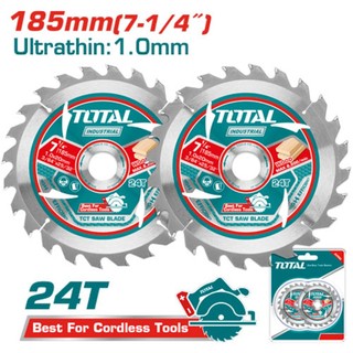 Bộ 2 lưỡi cưa tct siêu mỏng 185mm total tac2331853