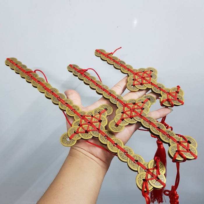 Kiếm đan tiền xu ngũ đế bằng đồng phong thuỷ MS060