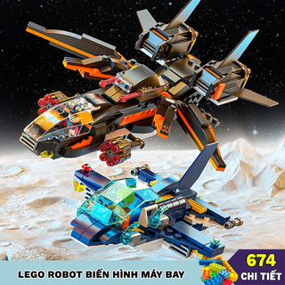 Mô hình lắp ráp Lego Robot, Đồ chơi lắp ráp lego biến hình máy bay chiến đấu, tàu vũ trụ, đồ chơi cho bé