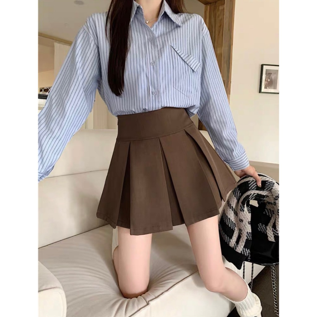 LYRA Chân váy ngắn xếp ly to, bản cạp 7cm chất dày dặn phong cách trẻ trung, năng động - 	CSYCN0152