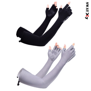 Găng tay dài SWAT X7 xỏ ngón có mặt chống trượt, ống tay dài chống nắng, chất vải co dãn thoải mái, tander điều chỉnh
