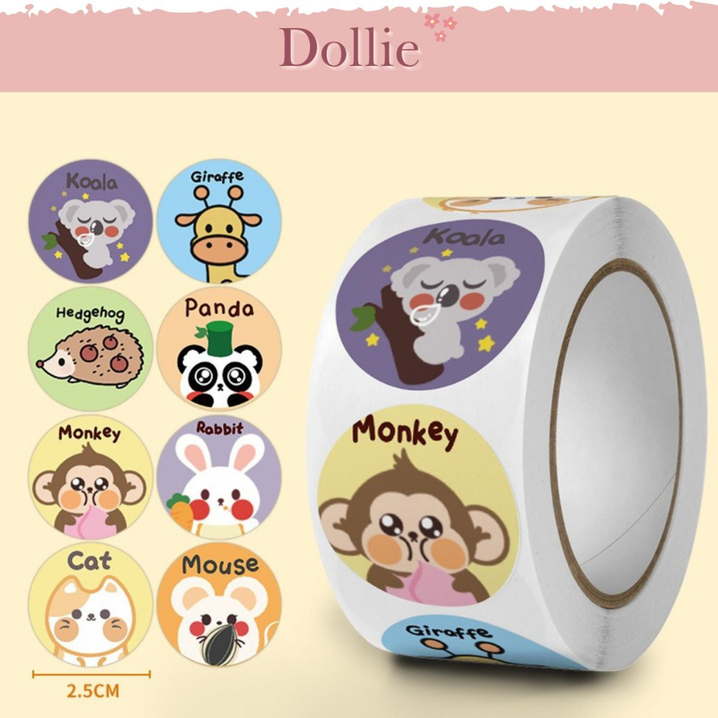 Cuộn nhãn dán cảm ơn, tem Thanh you, sticker thank you kiểu dáng vintage, giấy craft đơn giản đáng yêu