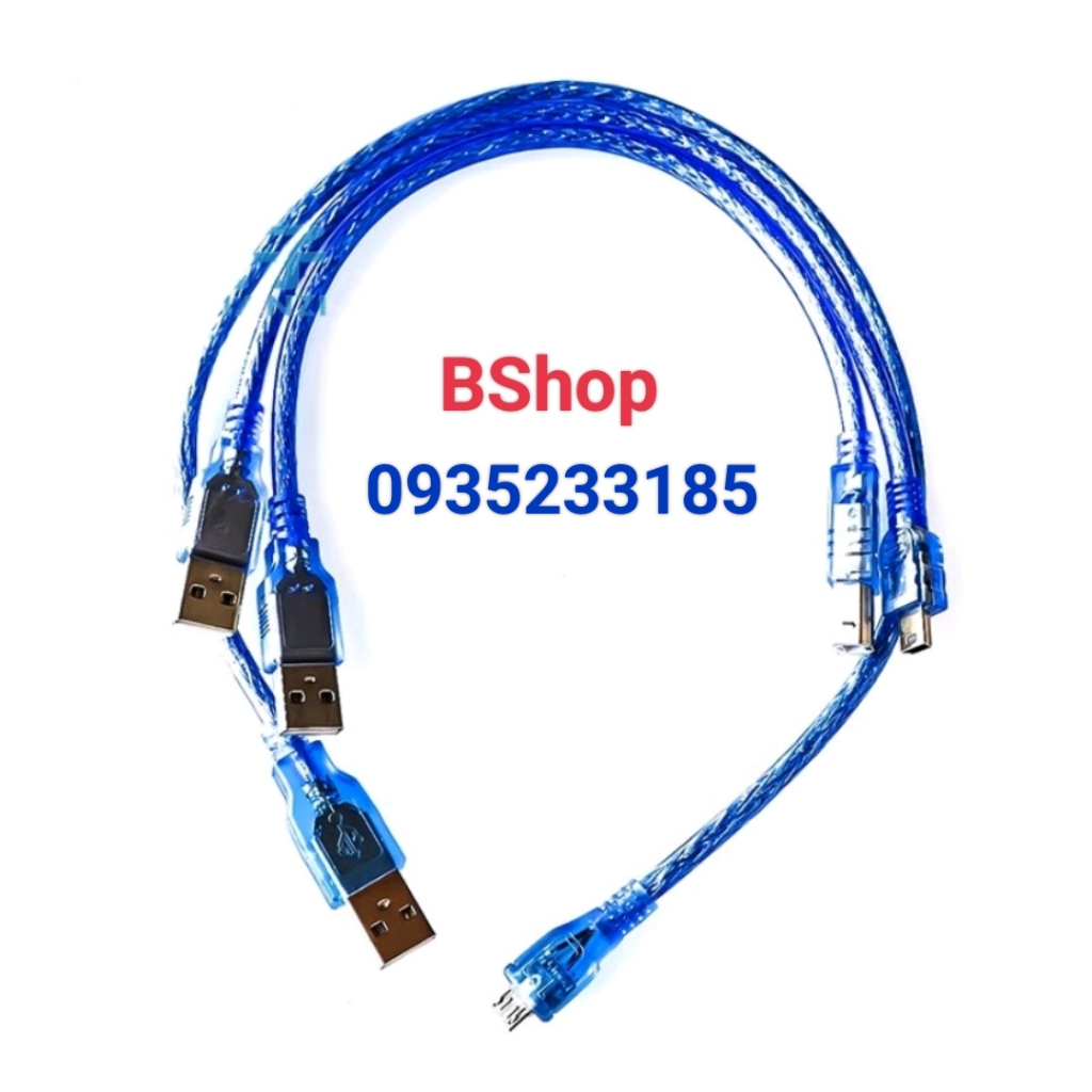Dây Cáp USB Truyền Dữ Liệu Cho Thiết Bị Arduno R3, Mega2560, Nano, Máy In, Sạc Điện Thoại, Dây USB Mini, Micro, Type C
