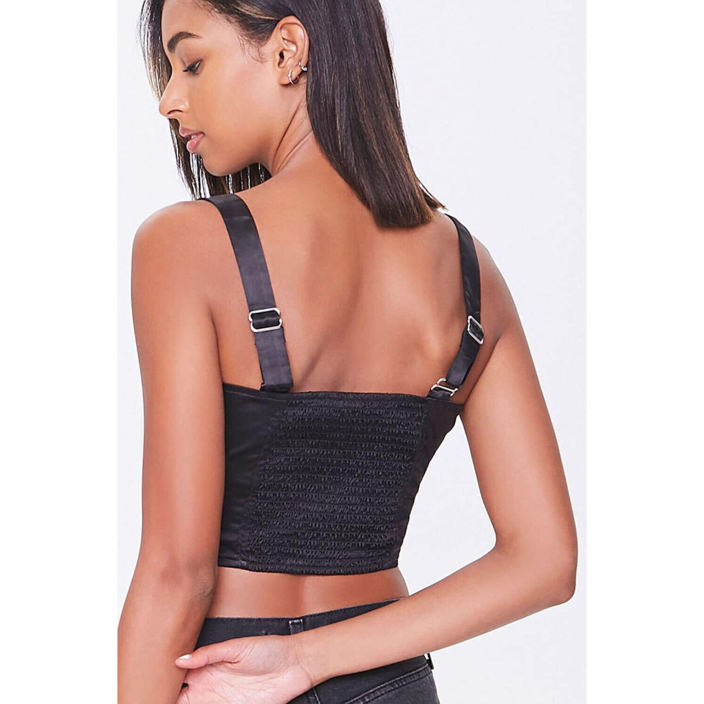 C3297 & C3298 - Áo 2 dây croptop lụa nhún thun sau trơm