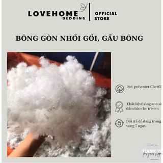 Bông gòn nhân tạo nhồi lõi gối, 100g bông gòn nhồi thú bông cao cấp mềm mượt