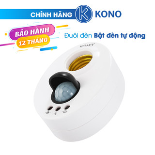 Đuôi đèn cảm ứng bật đèn tự động KONO KN-LS9A, tinh chỉnh được khoảng cách cảm ứng, tích hợp sẵn chuôi đèn E27